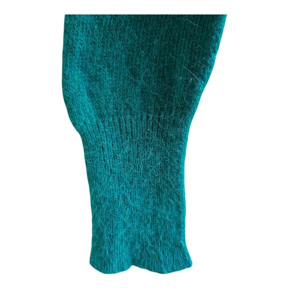 CYNTHIA ROWLEY Women's M Angora Sweater Green 3/4 Sleeve Soft Bust 36" - Picture 4 of 7